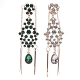 Green Indian Princess Hair Clip Rhinestone Headband