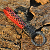 Hand-knit Leather Keychain Couple Key Ring Pendant