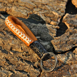 Hand-knit Leather Keychain Couple Key Ring Pendant