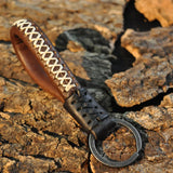 Hand-knit Leather Keychain Couple Key Ring Pendant