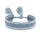 Woven Bracelets Embroidery Hearts Stars Friendship Christmas