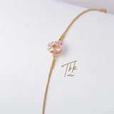Pink Crystal Heart Bracelet for Girls - Lovely Jewelry Gift
