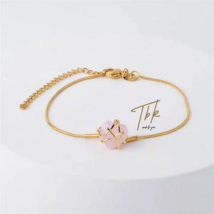 Pink Crystal Heart Bracelet for Girls - Lovely Jewelry Gift