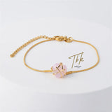 Pink Crystal Heart Bracelet for Girls - Lovely Jewelry Gift