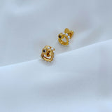 Colorful Heart Earrings Love Ear Jewelry Copper Plated