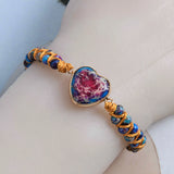 Heart Shape Charm Bracelet Friendship String Macrame Teengirls Wrap Bracelet