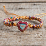 Heart Shape Charm Bracelet Friendship String Macrame Teengirls Wrap Bracelet