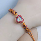Heart Shape Charm Bracelet Friendship String Macrame Teengirls Wrap Bracelet