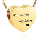 Heart Urn Necklace for Ashes Stainless Steel Cremation Holder Keepsake Memorial