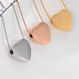 Heart Urn Necklace for Ashes Stainless Steel Cremation Holder Keepsake Memorial