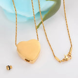 Heart Urn Necklace for Ashes Stainless Steel Cremation Holder Keepsake Memorial