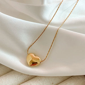 Heart Pendant Stainless Steel Necklace Women's Jewelry