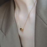 Heart Pendant Stainless Steel Necklace Women's Jewelry