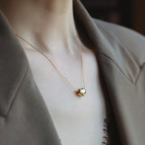 Heart Pendant Stainless Steel Necklace Women's Jewelry