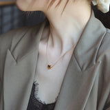 Heart Pendant Stainless Steel Necklace Women's Jewelry