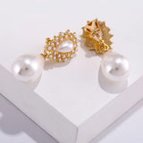 Classic Simulated Pearl Clip On Earrings for Women Wedding Party