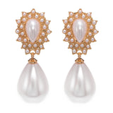 Classic Simulated Pearl Clip On Earrings for Women Wedding Party