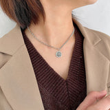 Hip-hop Pendant Necklace Star Shape Retro 925 Thai Silver Women's Jewelry