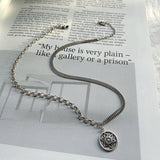 Hip-hop Pendant Necklace Star Shape Retro 925 Thai Silver Women's Jewelry