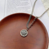 Hip-hop Pendant Necklace Star Shape Retro 925 Thai Silver Women's Jewelry