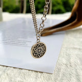Hip-hop Pendant Necklace Star Shape Retro 925 Thai Silver Women's Jewelry