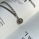 Hip-hop Pendant Necklace Star Shape Retro 925 Thai Silver Women's Jewelry