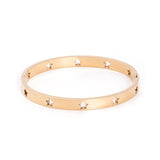 Classic Five Star Bangle Stainless Steel Kpop Style Bracelet