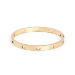 Classic Five Star Bangle Stainless Steel Kpop Style Bracelet