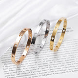 Classic Five Star Bangle Stainless Steel Kpop Style Bracelet