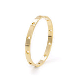 Classic Five Star Bangle Stainless Steel Kpop Style Bracelet