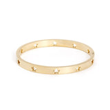 Classic Five Star Bangle Stainless Steel Kpop Style Bracelet