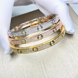 Men's Zircon Inlaid 18K Plated Bracelet - Gift Jewelry