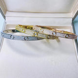 Men's Zircon Inlaid 18K Plated Bracelet - Gift Jewelry