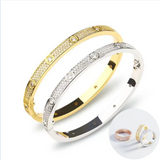 Men's Zircon Inlaid 18K Plated Bracelet - Gift Jewelry