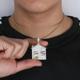 Classic House Pendant Necklace Men Cubic High-quality Metal Chains