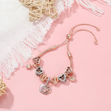 Infinite Love Pendant Bracelet For Women Adjustable Chain Bangles