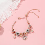 Infinite Love Pendant Bracelet For Women Adjustable Chain Bangles