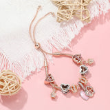 Infinite Love Pendant Bracelet For Women Adjustable Chain Bangles