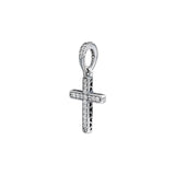 Jesus Cross Charm Pendant with Pave Stones Crystal Beads