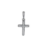 Jesus Cross Charm Pendant with Pave Stones Crystal Beads