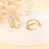 925 Silver Stone Inlaid K-gold Earrings for Ladies