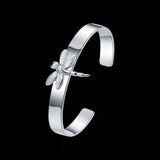 925 Silver Dragonfly Animal Bracelet Bangle Women's Gift