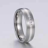 LOVE Alliances titanium ring for couples with stones
