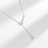 925 Silver Necklace Big Dipper Zircon Tassel Jewelry