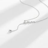 925 Silver Necklace Big Dipper Zircon Tassel Jewelry