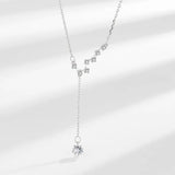 925 Silver Necklace Big Dipper Zircon Tassel Jewelry