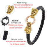 Leather Rope Men's Bracelet Animal Shape Bangle Women's Friendship Jewelry