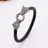 Leather Rope Men's Bracelet Animal Shape Bangle Women's Friendship Jewelry