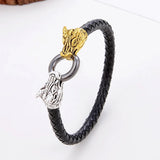 Leather Rope Men's Bracelet Animal Shape Bangle Women's Friendship Jewelry