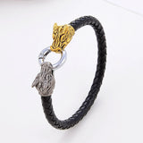 Leather Rope Men's Bracelet Animal Shape Bangle Women's Friendship Jewelry